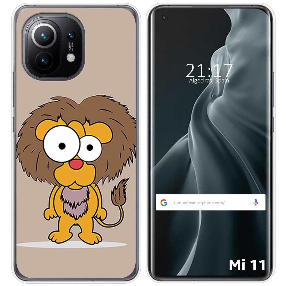 Funda Gel Tpu para Xiaomi Mi 11 5G diseño Leon Dibujos