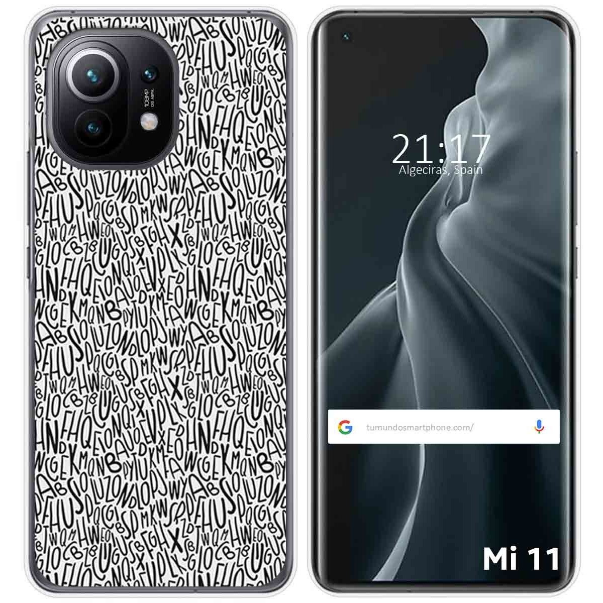 Funda Gel Tpu para Xiaomi Mi 11 5G diseño Letras Dibujos