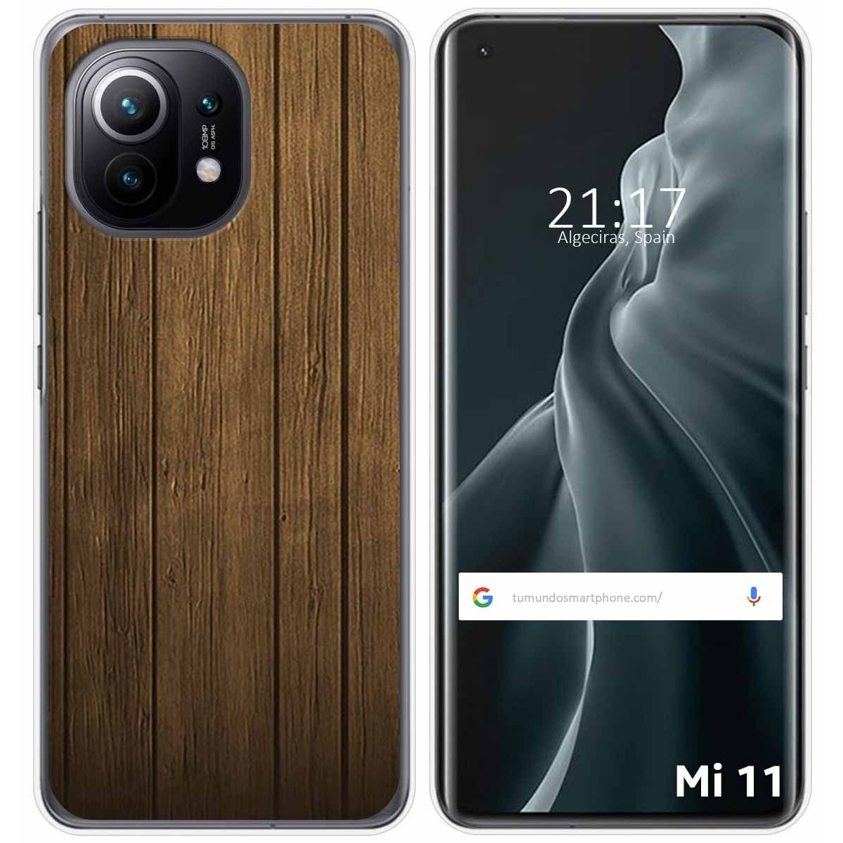 Funda Gel Tpu para Xiaomi Mi 11 5G diseño Madera Dibujos