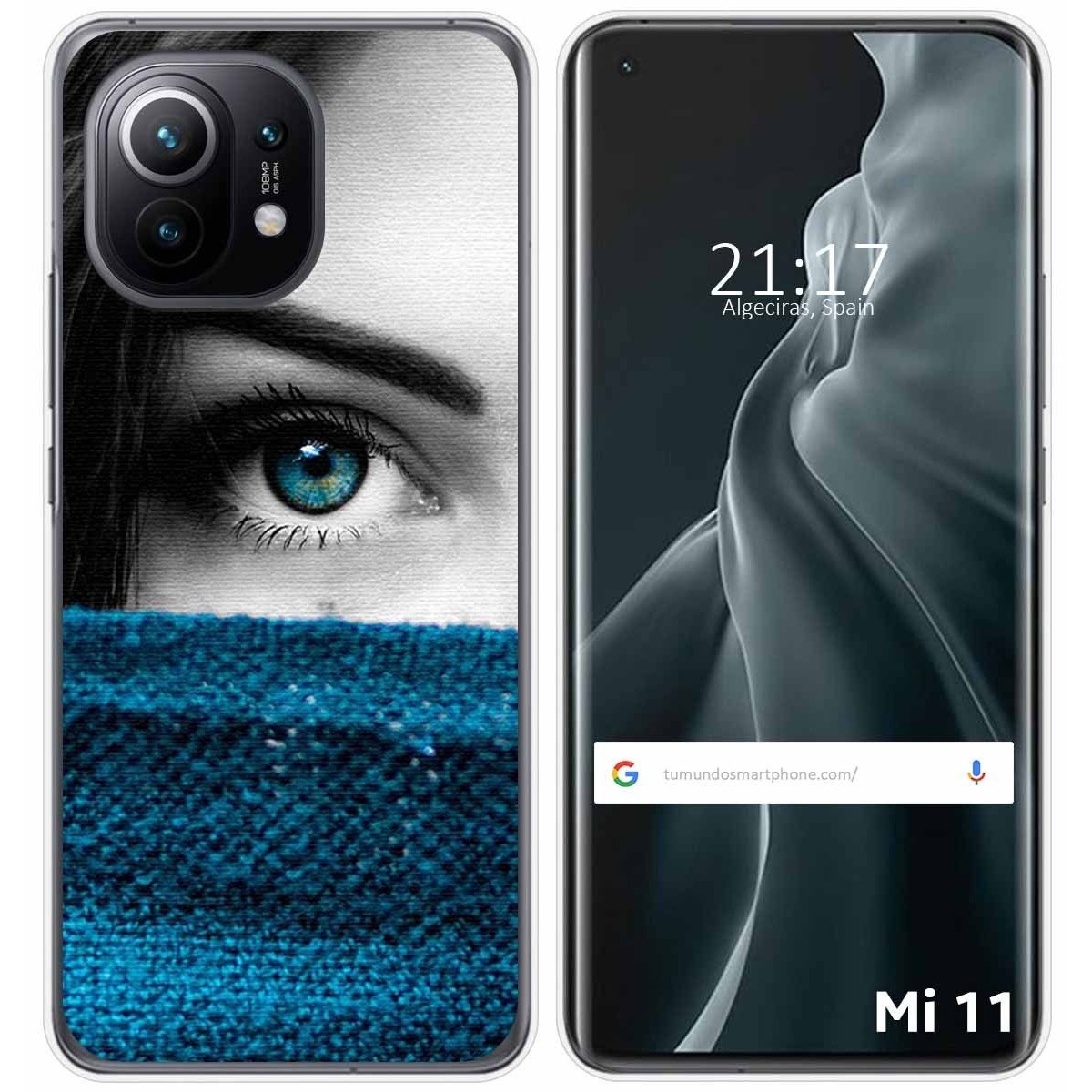 Funda Gel Tpu para Xiaomi Mi 11 5G diseño Ojo Dibujos