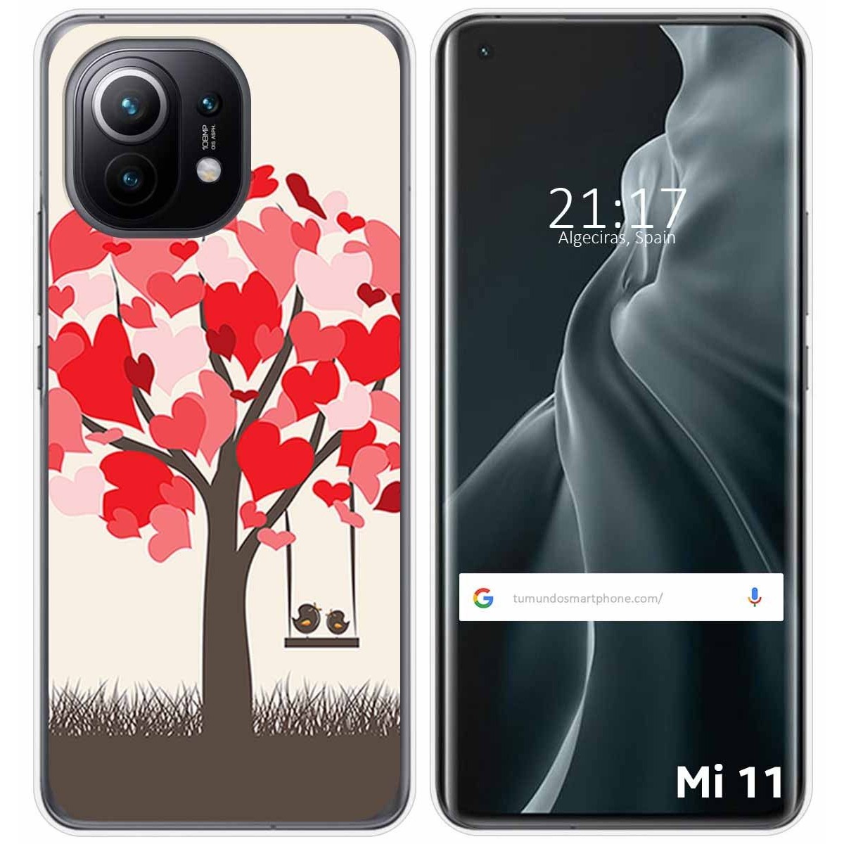 Funda Gel Tpu para Xiaomi Mi 11 5G diseño Pajaritos Dibujos