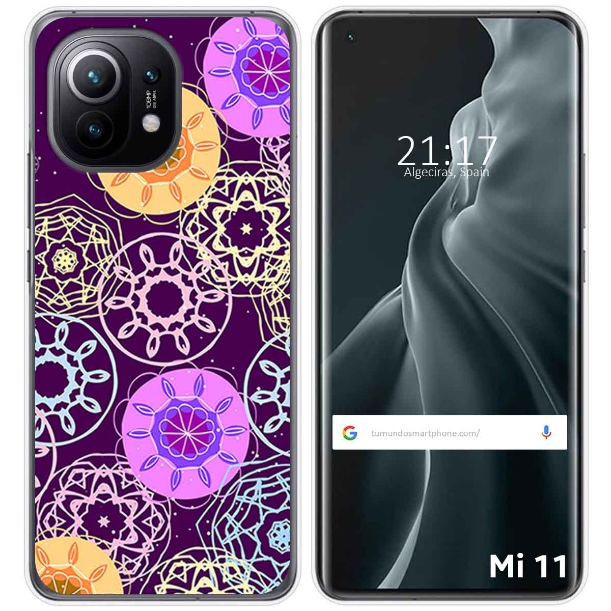 Funda Gel Tpu para Xiaomi Mi 11 5G diseño Radial Dibujos