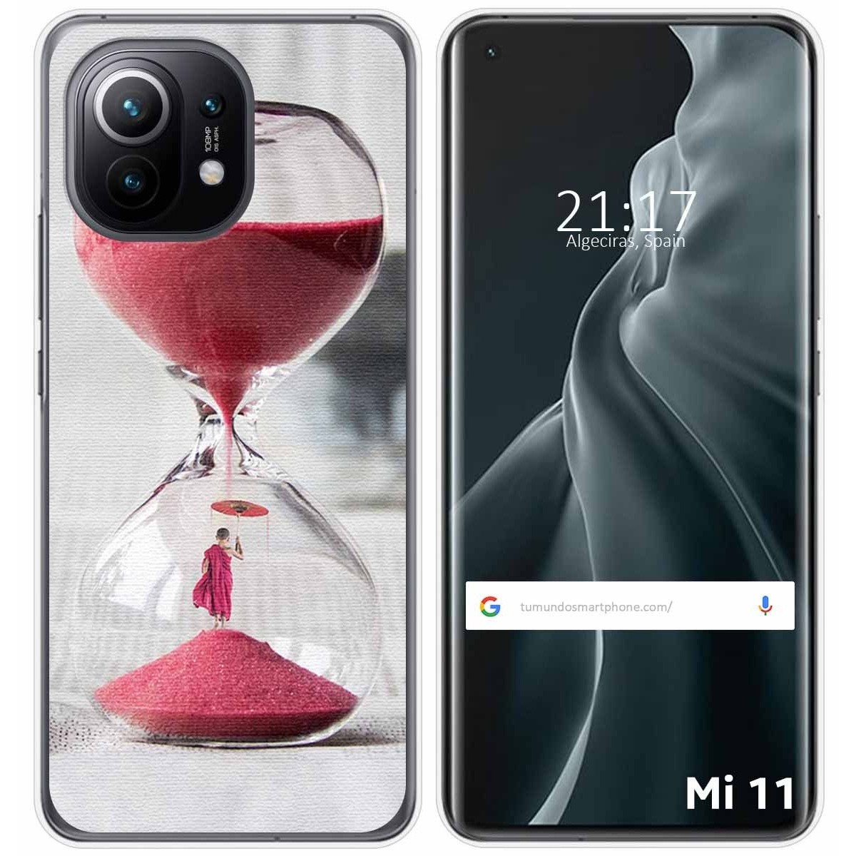 Funda Gel Tpu para Xiaomi Mi 11 5G diseño Reloj Dibujos