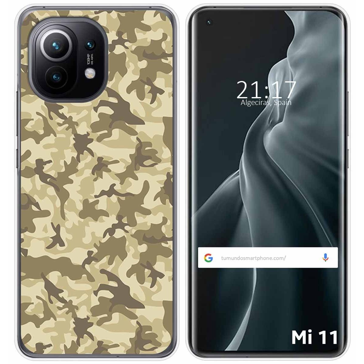 Funda Gel Tpu para Xiaomi Mi 11 5G diseño Sand Camuflaje Dibujos