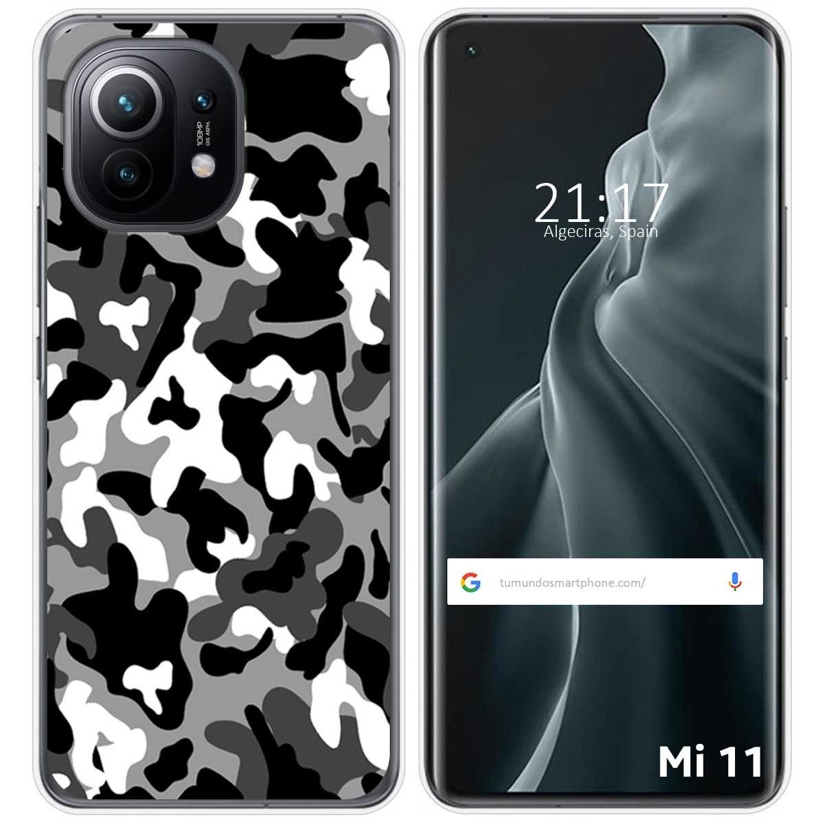Funda Gel Tpu para Xiaomi Mi 11 5G diseño Snow Camuflaje Dibujos