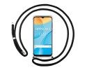 Funda Colgante Transparente para Oppo A15 con Cordon Negro