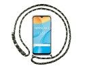 Funda Colgante Transparente para Oppo A15 con Cordon Verde / Dorado