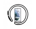 Funda Colgante Transparente para Samsung Galaxy S21+ Plus 5G con Cordon Negro