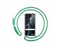 Funda Colgante Transparente para Xiaomi Mi 11 5G con Cordon Verde Agua