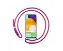 Funda Colgante Transparente para Samsung Galaxy A52 / A52 5G / A52s 5G con Cordon Rosa Fucsia