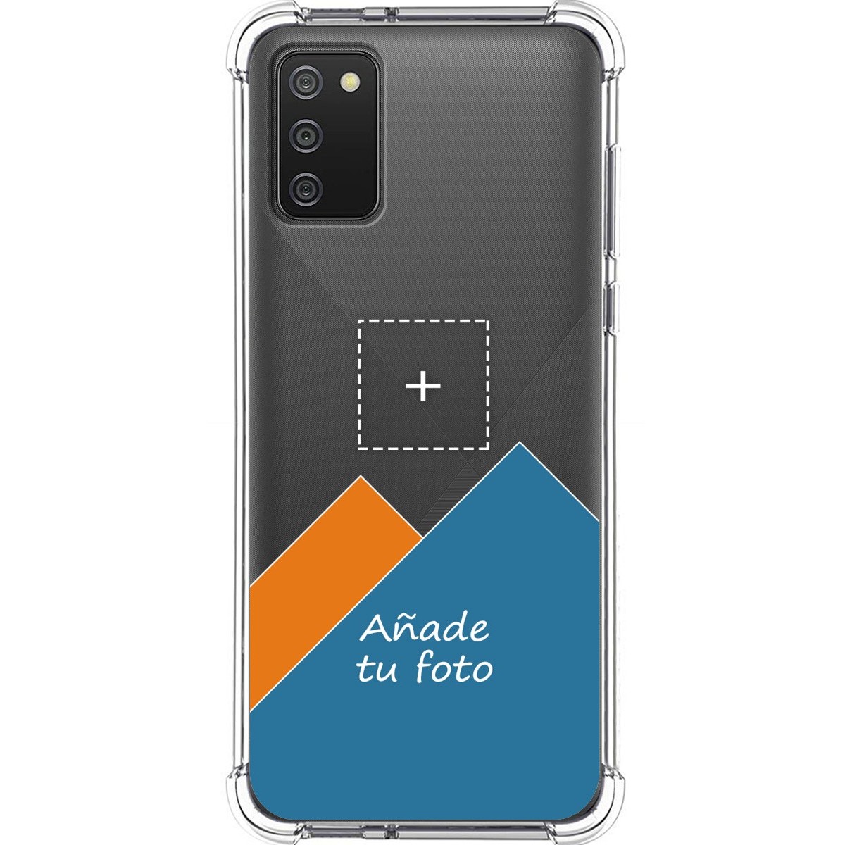 Personaliza tu Funda Silicona Anti-Golpes Transparente con tu Fotografía para Samsung Galaxy A02s personalizada