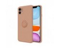 Funda Silicona Líquida Ultra Suave con Anillo para Iphone 11 (6.1) color Rosa