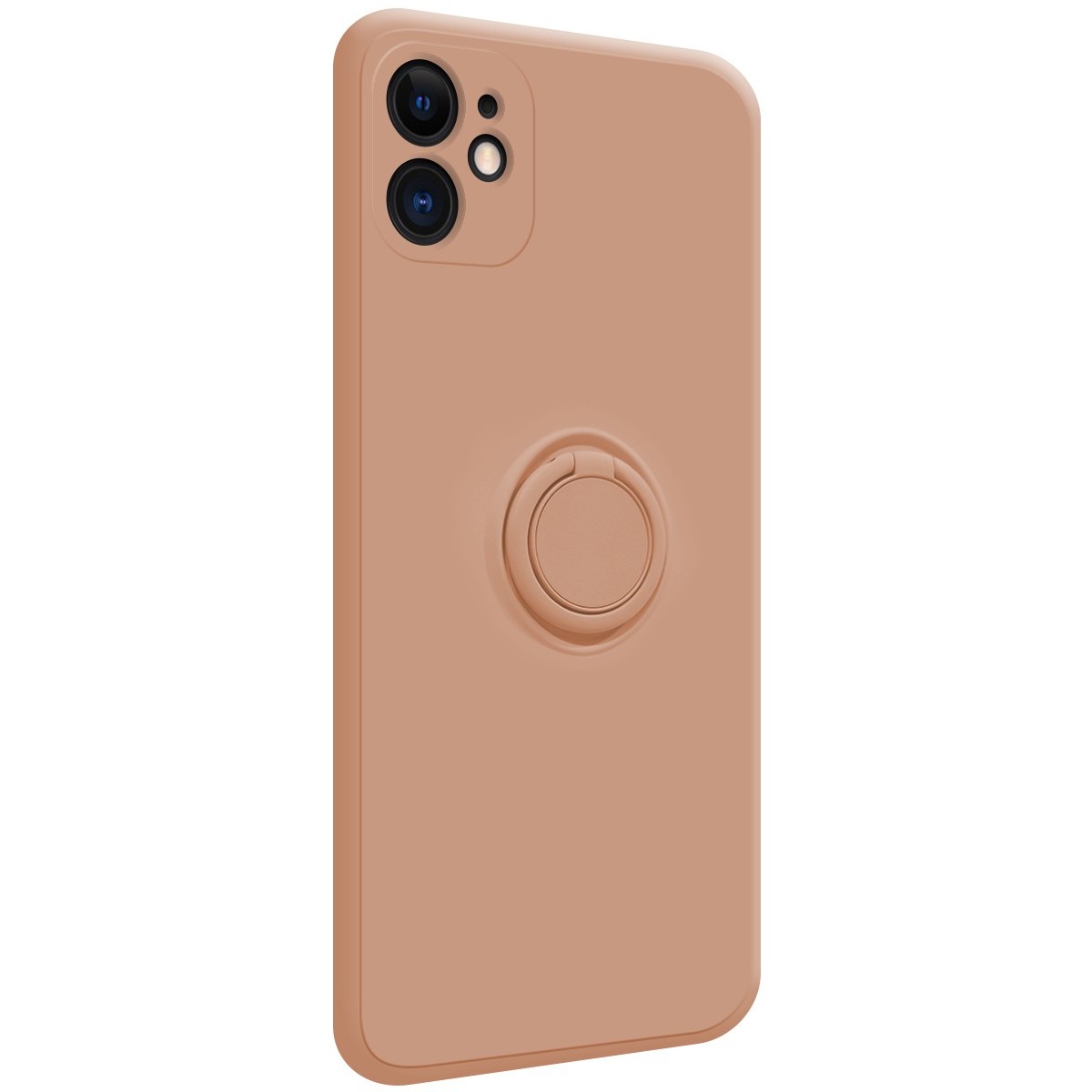 Funda Silicona Líquida Ultra Suave con Anillo para Iphone 11 (6.1) color Rosa
