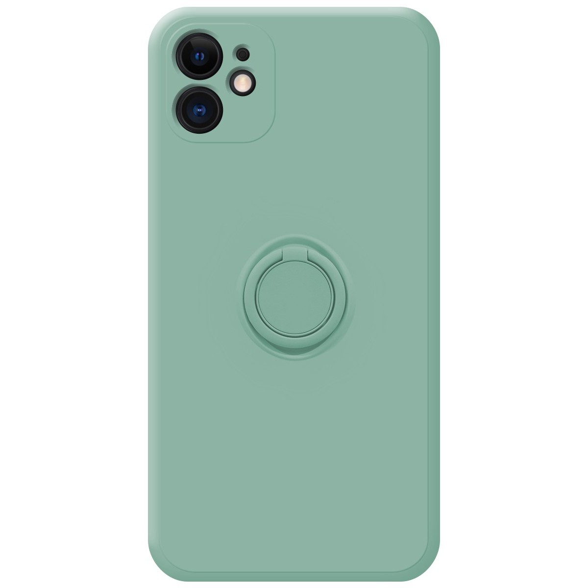Funda Silicona Líquida Ultra Suave con Anillo para Iphone 11 (6.1) color Verde