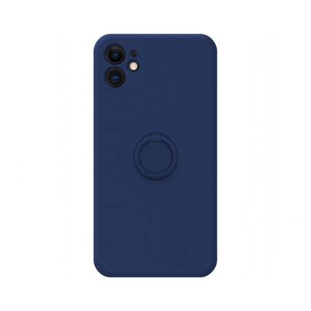 Funda Silicona Líquida Ultra Suave con Anillo para Iphone 11 (6.1) color Azul