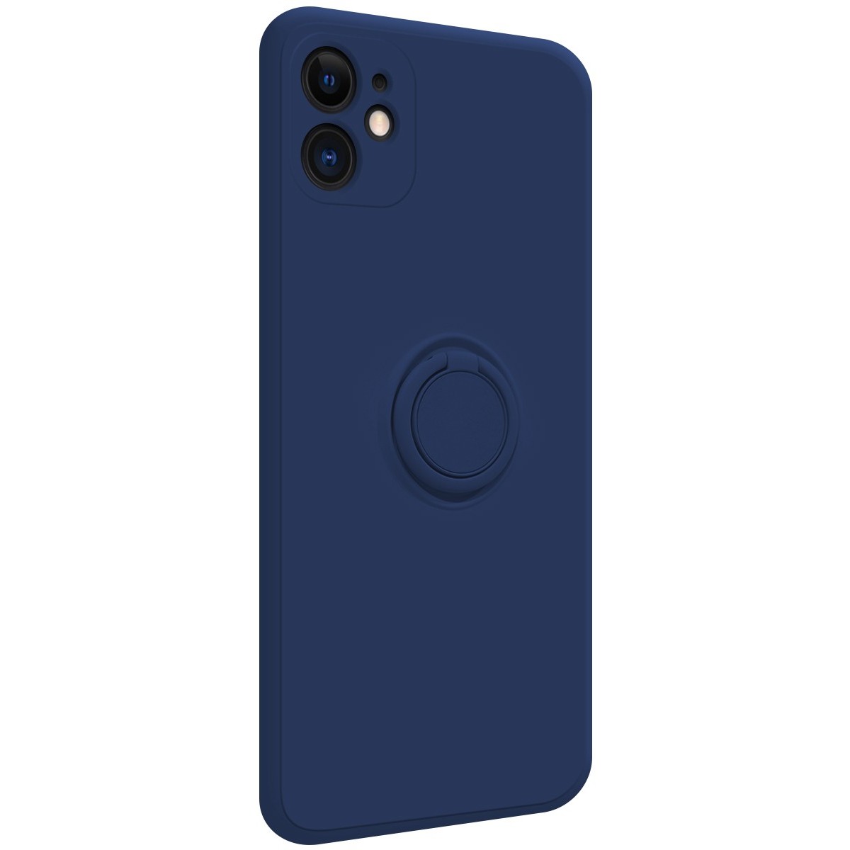 Funda Silicona Líquida Ultra Suave con Anillo para Iphone 11 (6.1) color Azul