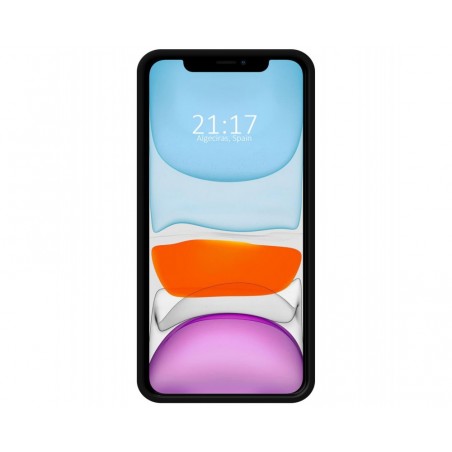 Funda Silicona Líquida Ultra Suave con Anillo para Iphone 11 (6.1) color Negra