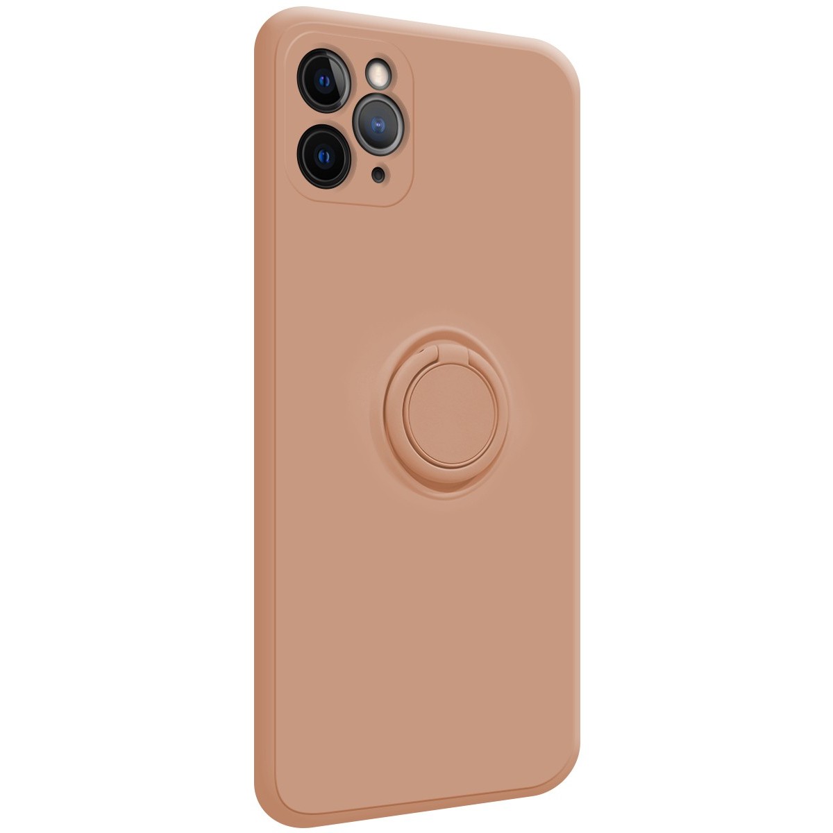 Funda Silicona Líquida Ultra Suave con Anillo para Iphone 11 Pro (5.8) color Rosa