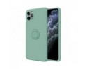 Funda Silicona Líquida Ultra Suave con Anillo para Iphone 11 Pro (5.8) color Verde
