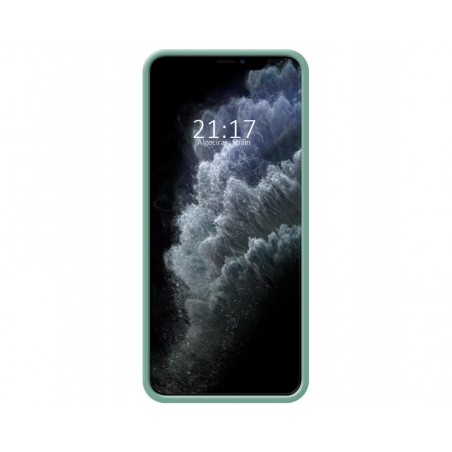 Funda Silicona Líquida Ultra Suave con Anillo para Iphone 11 Pro (5.8) color Verde