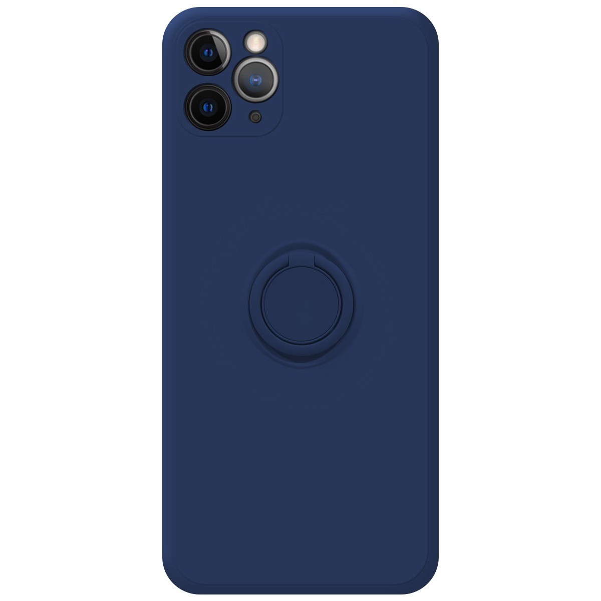 Funda Silicona Líquida Ultra Suave con Anillo para Iphone 11 Pro Max (6.5) color Azul