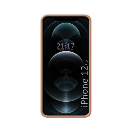 Funda Silicona Líquida Ultra Suave con Anillo para Iphone 12 Pro (6.1) color Rosa