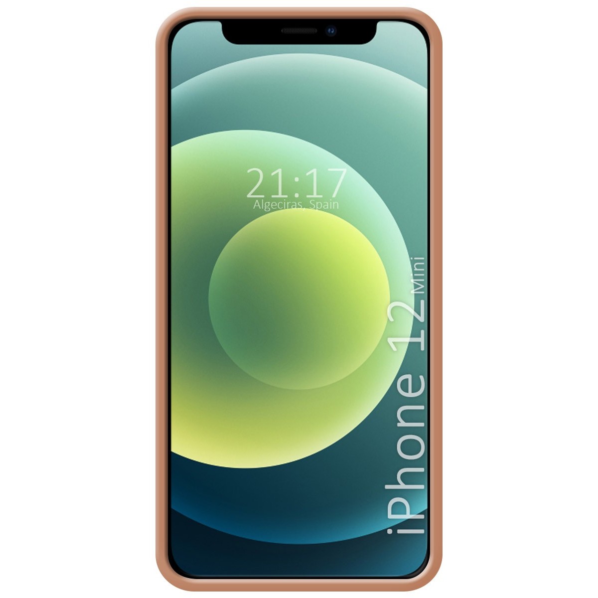 Funda Silicona Líquida Ultra Suave con Anillo para Iphone 12 Mini (5.4) color Rosa