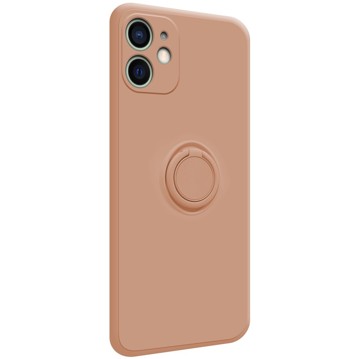 Funda Silicona Líquida Ultra Suave con Anillo para Iphone 12 Mini (5.4) color Rosa