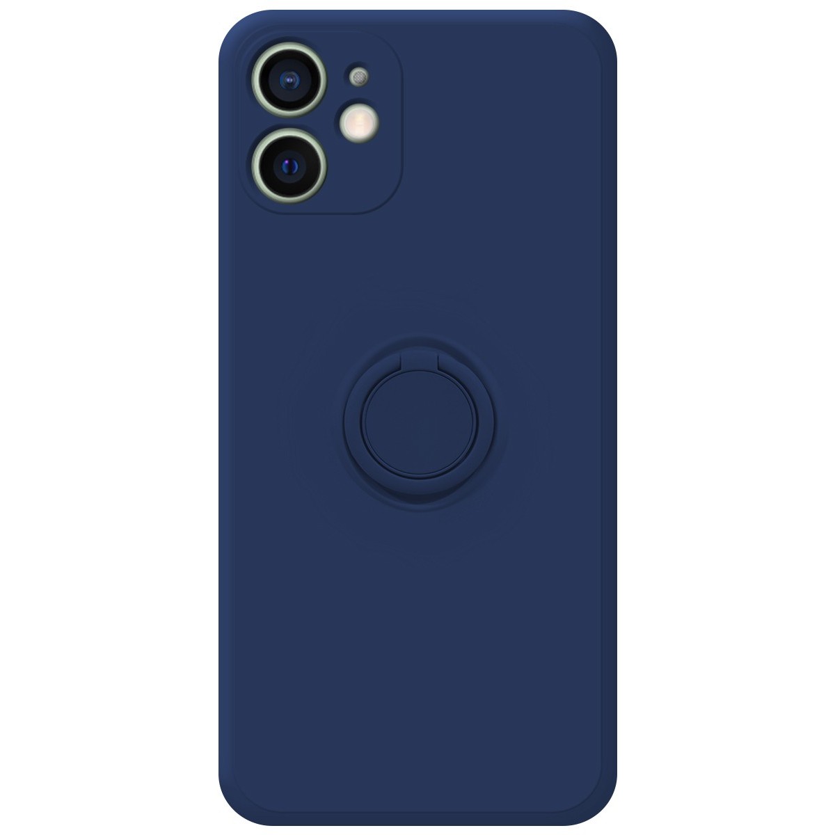Funda Silicona Líquida Ultra Suave con Anillo para Iphone 12 Mini (5.4) color Azul