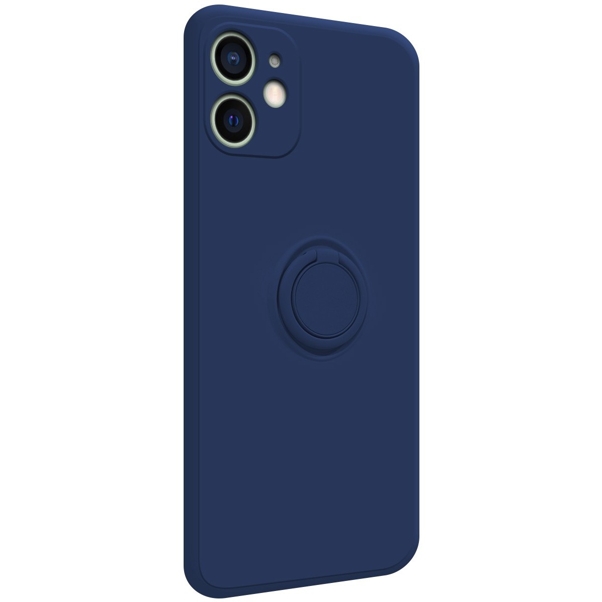 Funda Silicona Líquida Ultra Suave con Anillo para Iphone 12 Mini (5.4) color Azul