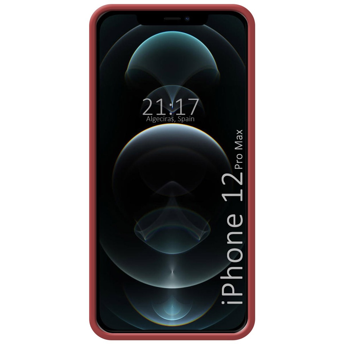 Funda Silicona Líquida Ultra Suave con Anillo para Iphone 12 Pro Max (6.7) color Rojo Coral