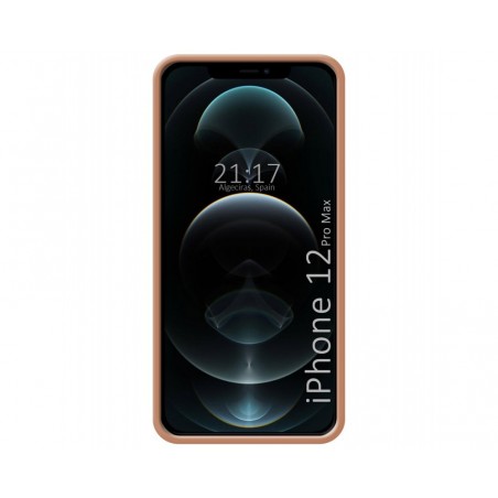 Funda Silicona Líquida Ultra Suave con Anillo para Iphone 12 Pro Max (6.7) color Rosa