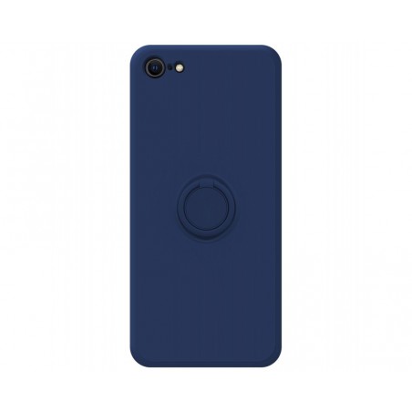 Funda Silicona Líquida Ultra Suave con Anillo para Iphone 7 / 8 / SE 2020 color Azul