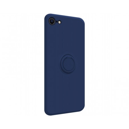 Funda Silicona Líquida Ultra Suave con Anillo para Iphone 7 / 8 / SE 2020 color Azul
