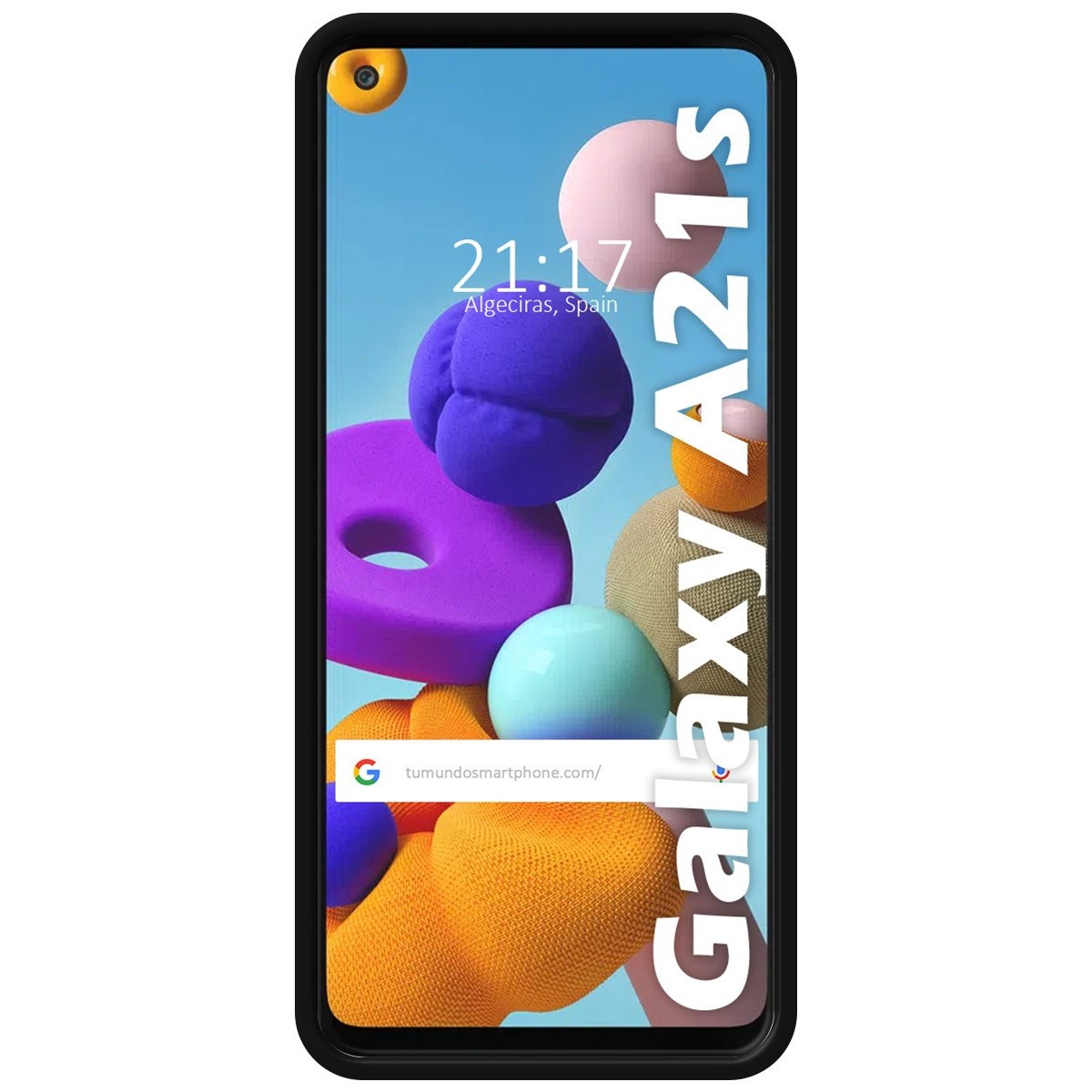 Funda Silicona Líquida Ultra Suave con Anillo para Samsung Galaxy A21s color Negra