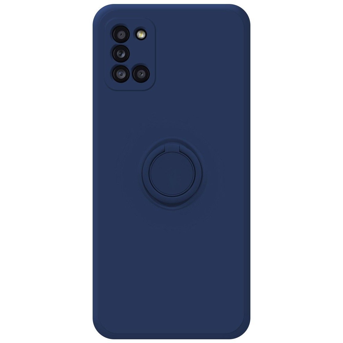 Funda Silicona Líquida Ultra Suave con Anillo para Samsung Galaxy A31 color Azul