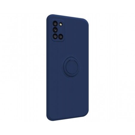 Funda Silicona Líquida Ultra Suave con Anillo para Samsung Galaxy A31 color Azul