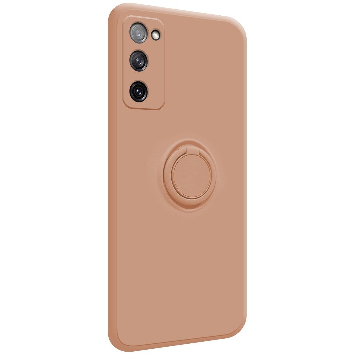Funda Silicona Líquida Ultra Suave con Anillo para Samsung Galaxy S20 FE color Rosa