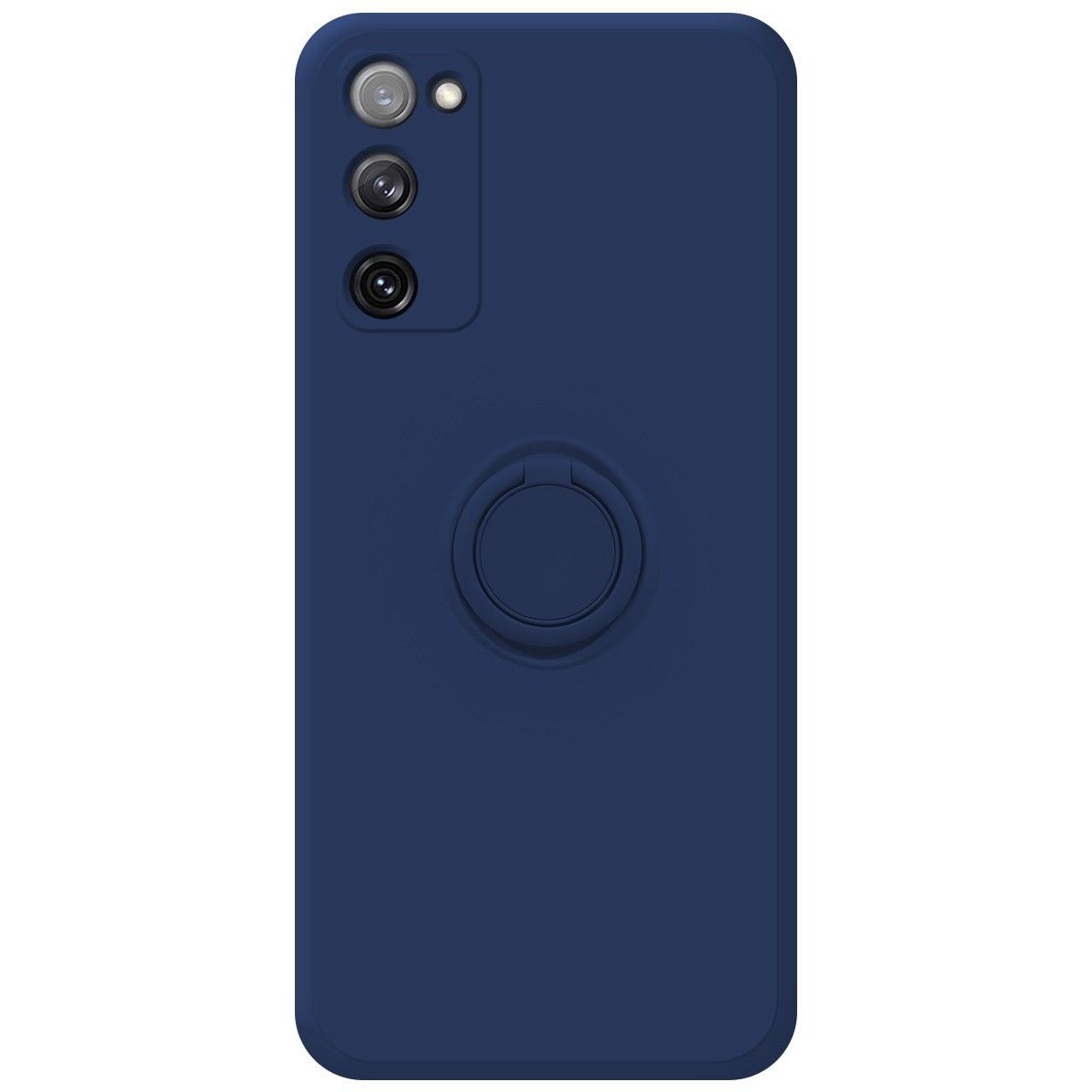 Funda Silicona Líquida Ultra Suave con Anillo para Samsung Galaxy S20 FE color Azul