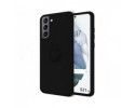 Funda Silicona Líquida Ultra Suave con Anillo para Samsung Galaxy S21 5G color Negra