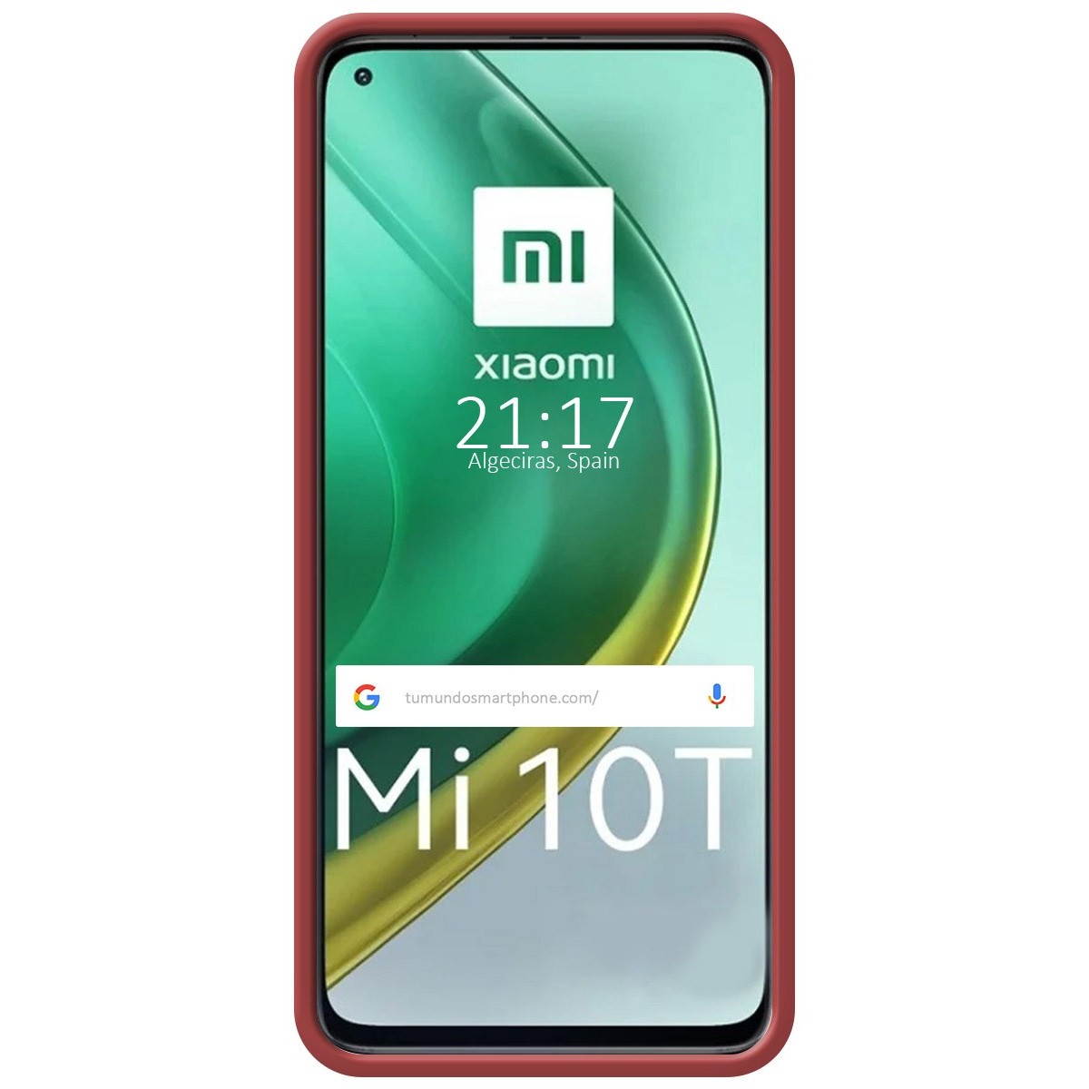 Funda Silicona Líquida Ultra Suave con Anillo para Xiaomi Mi 10T / MI 10T Pro color Rojo Coral