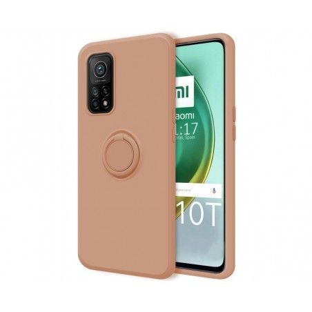Funda Silicona Líquida Ultra Suave con Anillo para Xiaomi Mi 10T / MI 10T Pro color Rosa