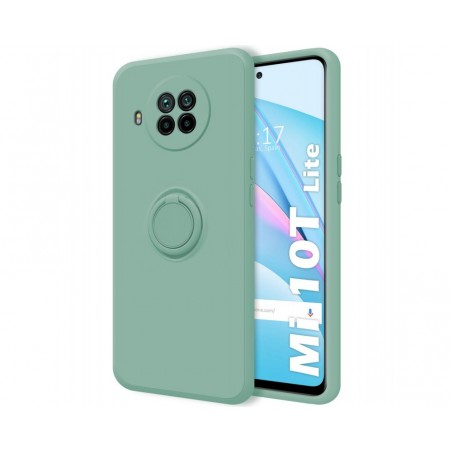 Funda Silicona Líquida Ultra Suave con Anillo para Xiaomi Mi 10T / MI 10T Pro color Verde