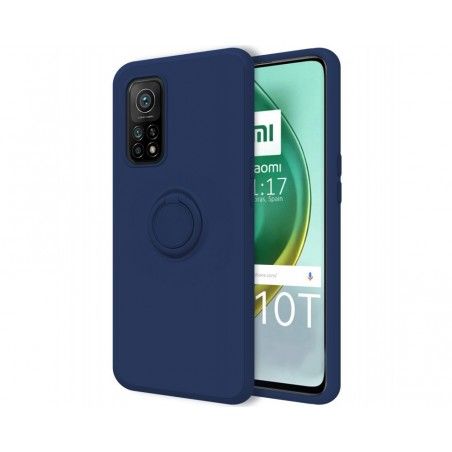 Funda Silicona Líquida Ultra Suave con Anillo para Xiaomi Mi 10T / MI 10T Pro color Azul