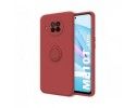 Funda Silicona Líquida Ultra Suave con Anillo para Xiaomi Mi 10T Lite color Rojo Coral