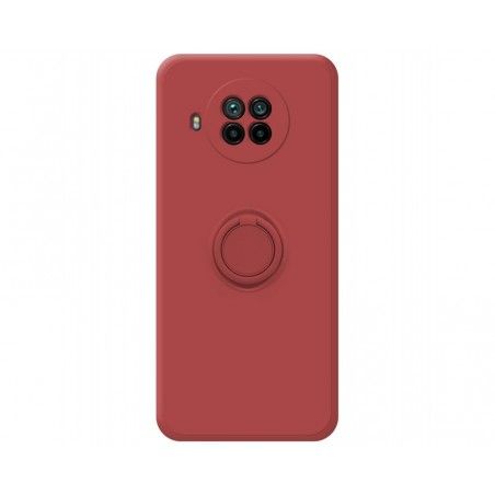 Funda Silicona Líquida Ultra Suave con Anillo para Xiaomi Mi 10T Lite color Rojo Coral