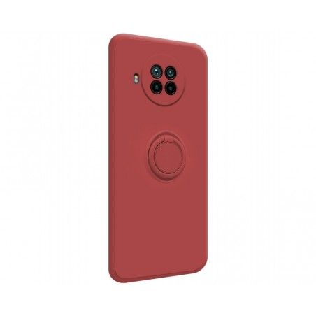 Funda Silicona Líquida Ultra Suave con Anillo para Xiaomi Mi 10T Lite color Rojo Coral