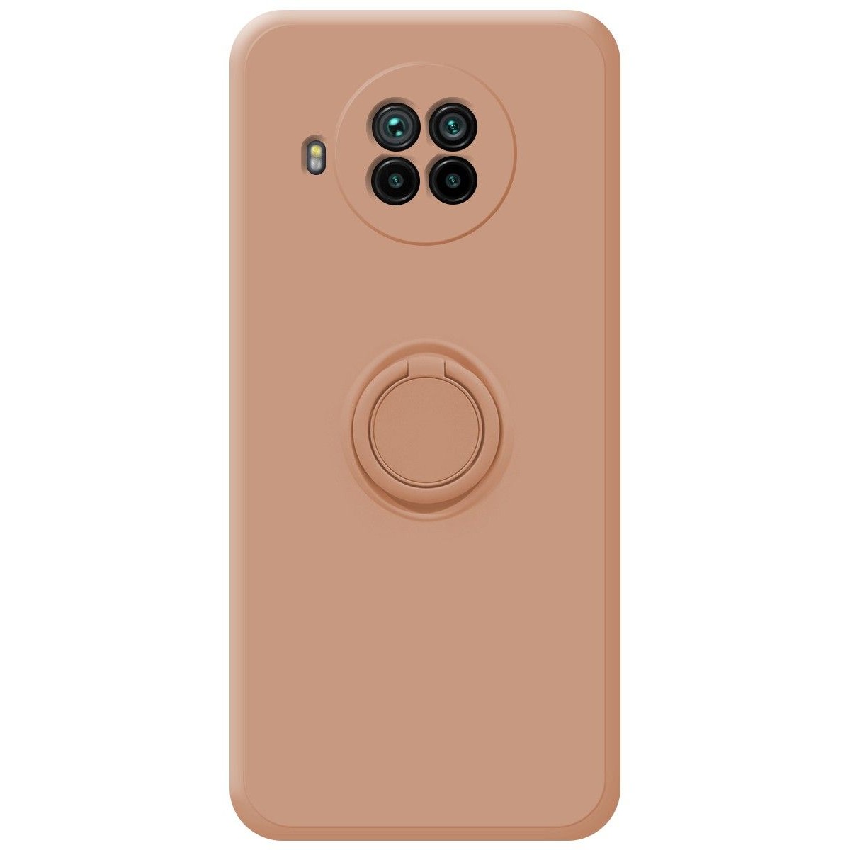 Funda Silicona Líquida Ultra Suave con Anillo para Xiaomi Mi 10T Lite color Rosa