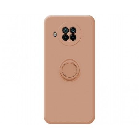 Funda Silicona Líquida Ultra Suave con Anillo para Xiaomi Mi 10T Lite color Rosa