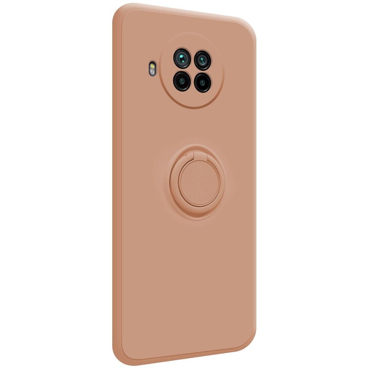 Funda Silicona Líquida Ultra Suave con Anillo para Xiaomi Mi 10T Lite color Rosa